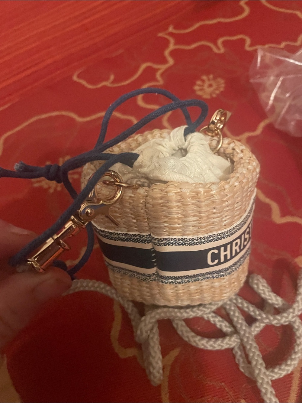 Dior Natural Woven Candle Holder with Branded Band - Beige - Picture 12 of 17